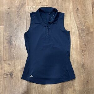 Adidas women's sleeveless, collared, button up golf shirt size XS.
